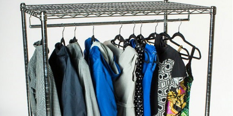 Commercial Modular Closet Wire Shelving Omega S Blog Spotlight Clothes Hanging On A Garment Rack