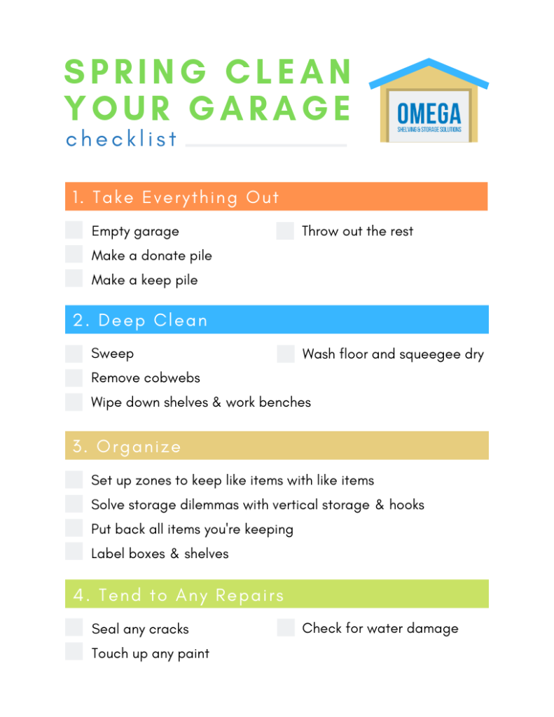 spring clean your garage checklist 