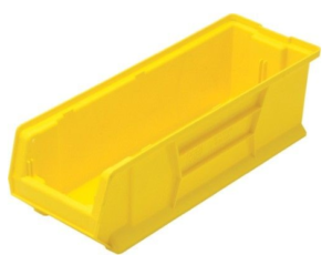 close up image of a yellow hulk container