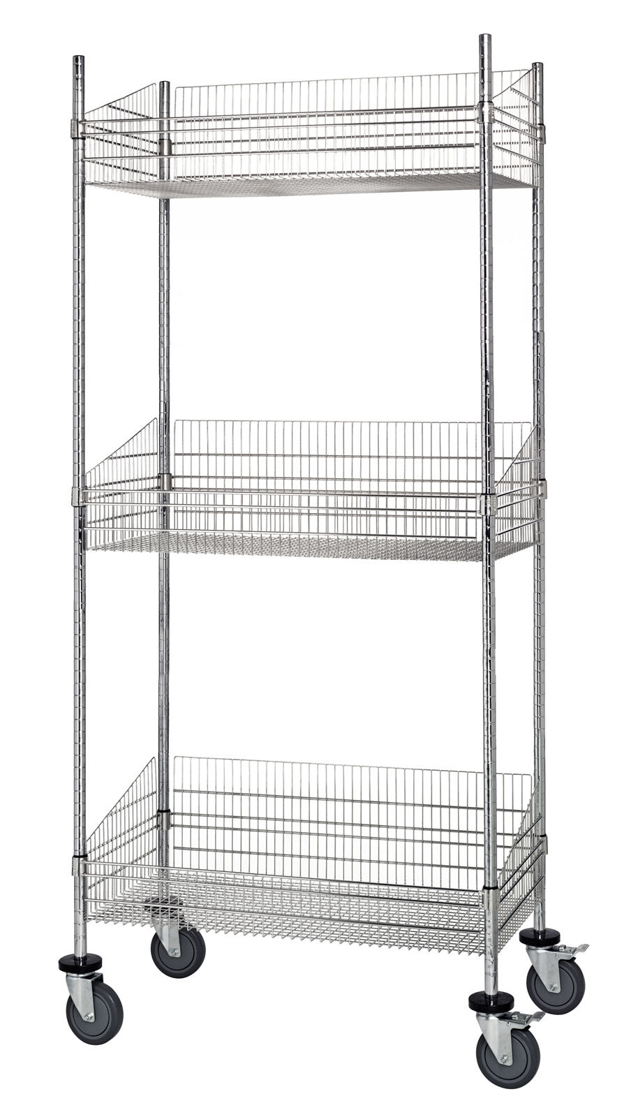 3 Tier Basket Wire Shelving Units