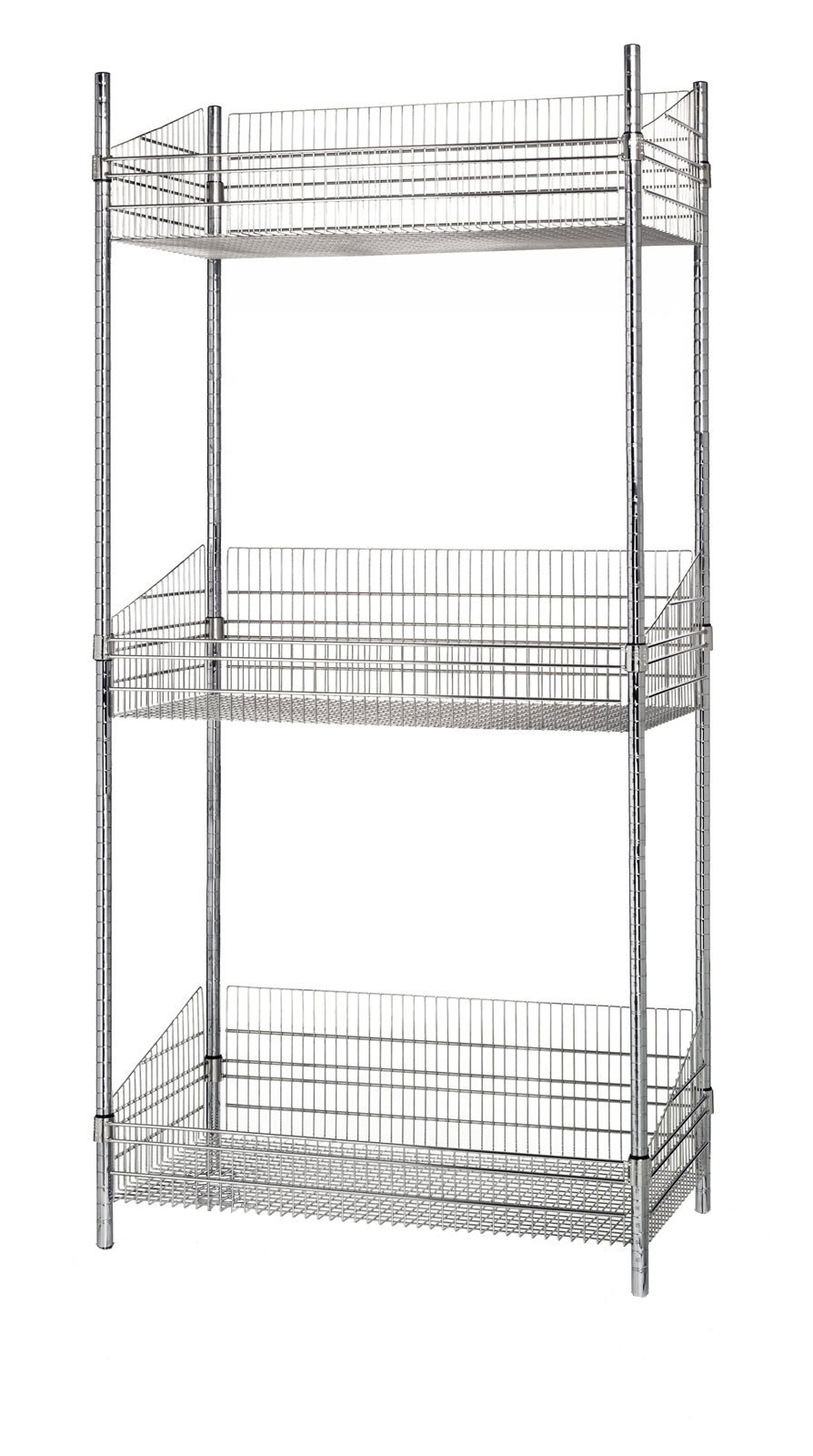 3 Tier Basket Wire Shelving Units