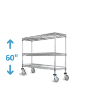 60" High Stainless Steel Wire Mobile Units
