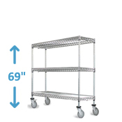 69" High Stainless Steel Wire Mobile Units