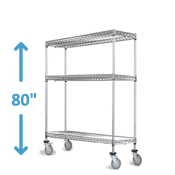 80" High Stainless Steel Wire Mobile Units