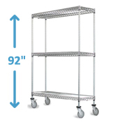 92" High Stainless Steel Wire Mobile Units