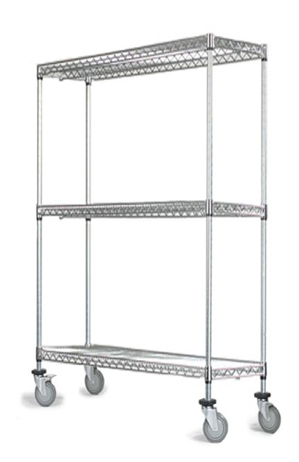 3 Tier Stainless Steel Wire Shelf Trucks