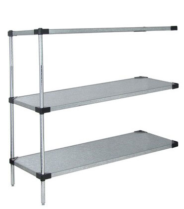96" High Solid Stainless Steel Add On Unit
