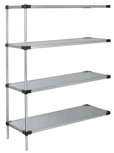 42" High Solid Galvanized Add On Unit