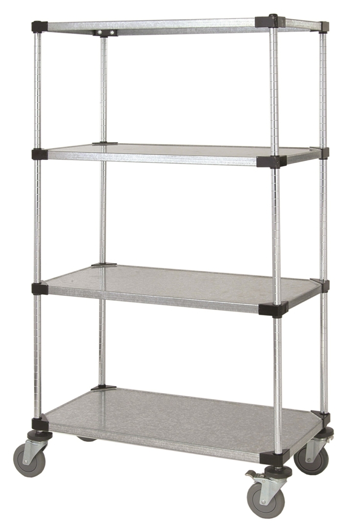 Solid Galvanized Shelving Trucks