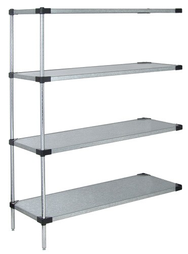 74" High Solid Stainless Steel Add On Unit