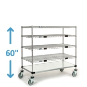 60" High Wire and Solid Shelf Trucks