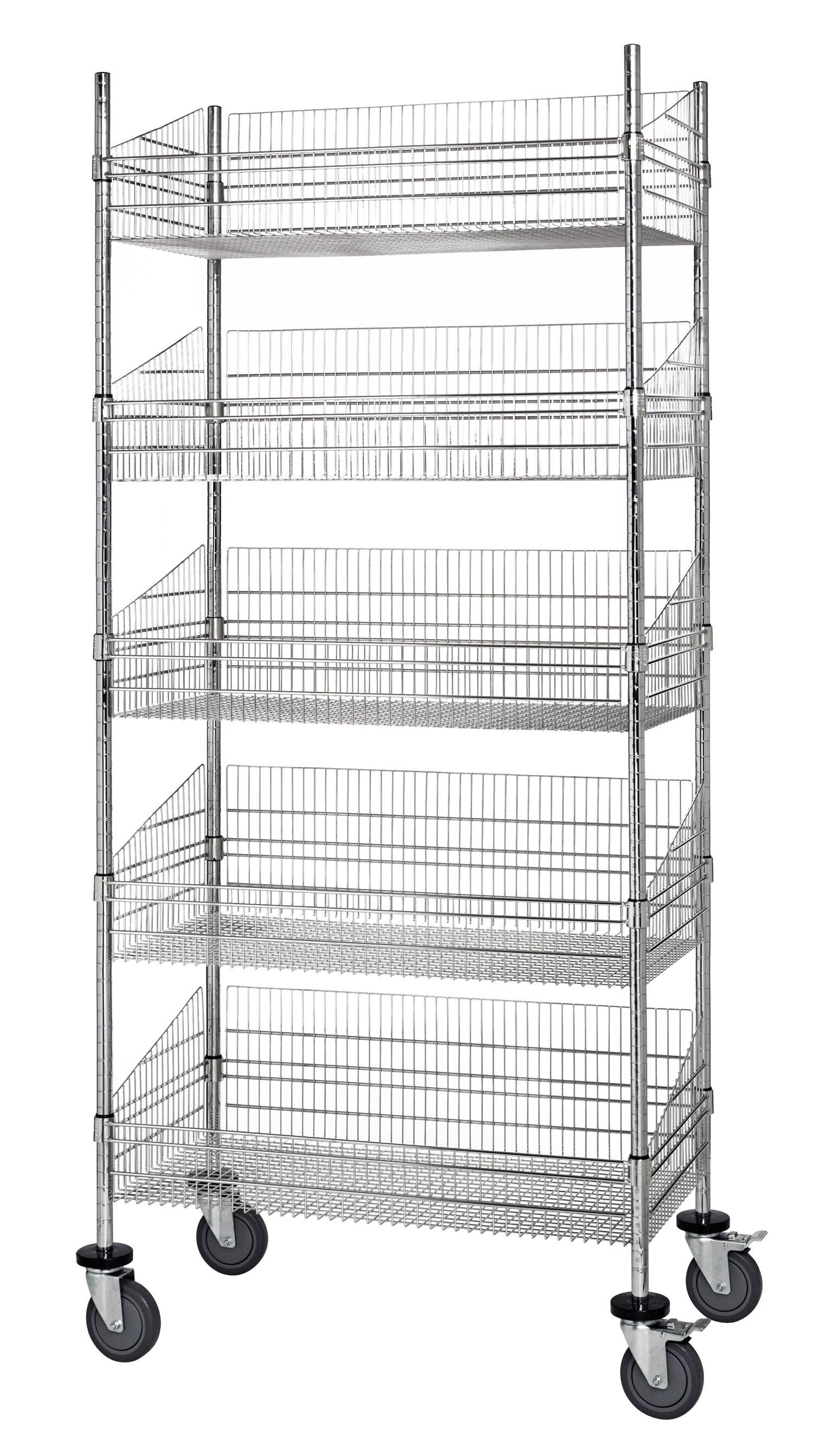 5 Tier Basket Wire Shelving Units