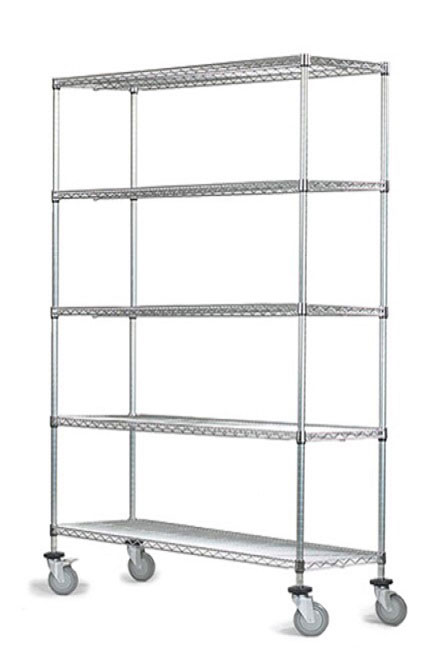 60" High Stainless Steel Wire Mobile Units