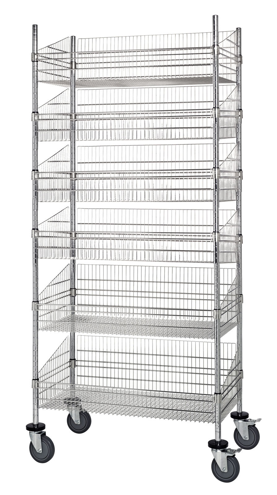 6 Tier Basket Wire Shelving Units