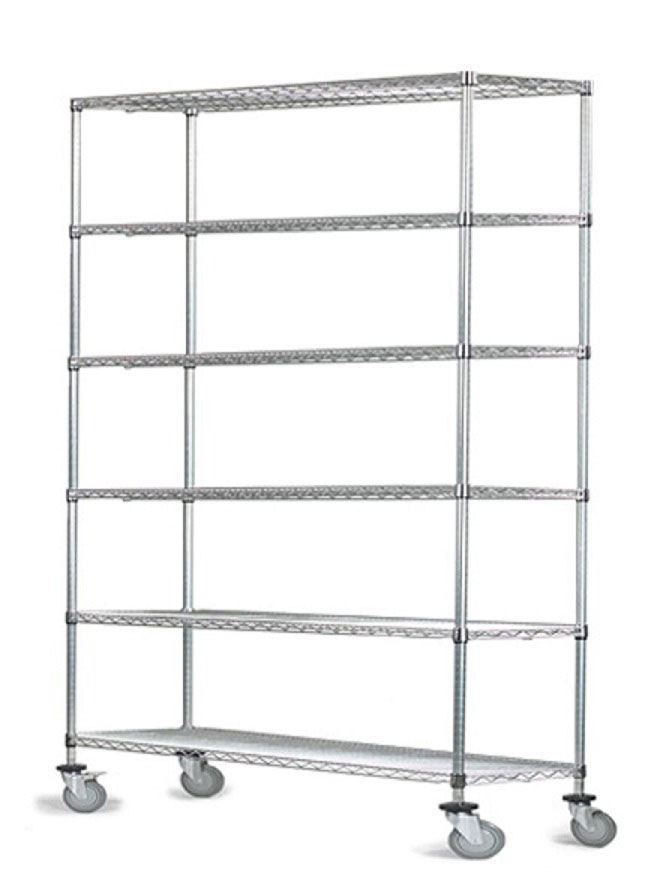 92" High Stainless Steel Wire Mobile Units