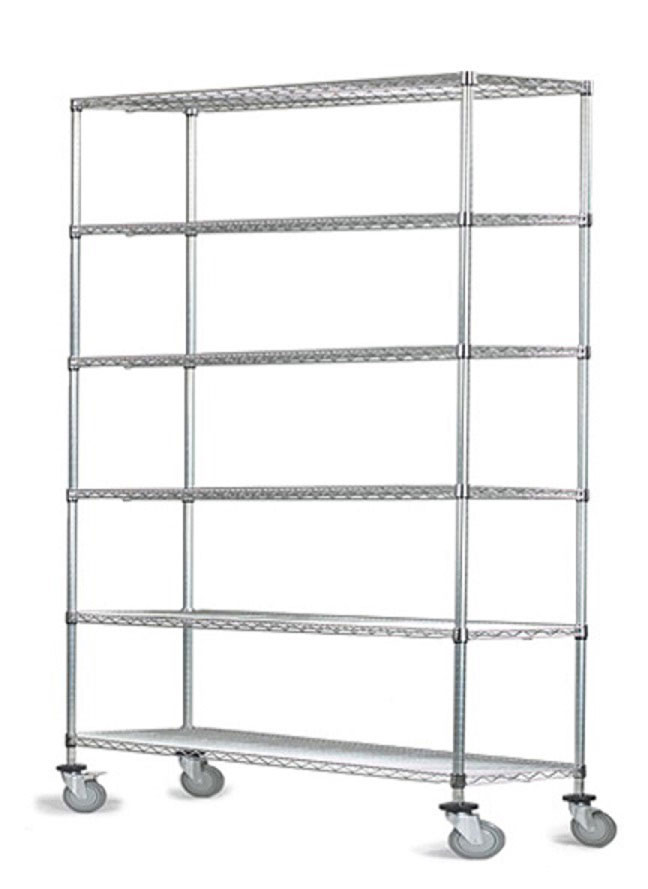 6 Tier Stainless Steel Wire Shelf Trucks