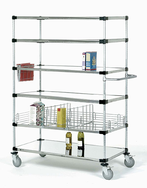 92" High Solid Stainless Steel Mobile Unit