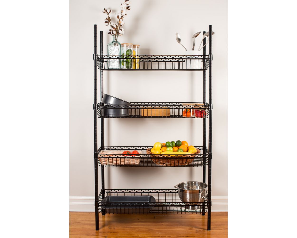 Narrow Basket Shelving by Omega Products Corporation