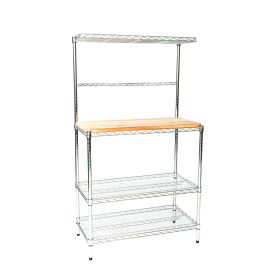 Chrome bakers rack clearance with cutting board