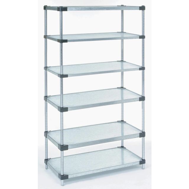 14" Deep x 60" Wide x 96" High 6 Tier Solid Galvanized Steel AddOn Shelving Unit by Omega