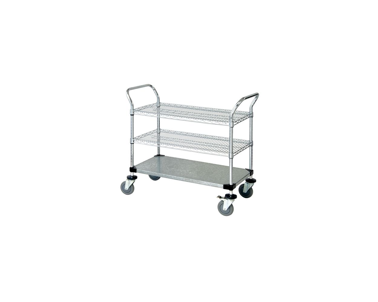 18" Deep x 48" Wide x 39" High 3 Tier Heavy Duty Chrome Wire Utility