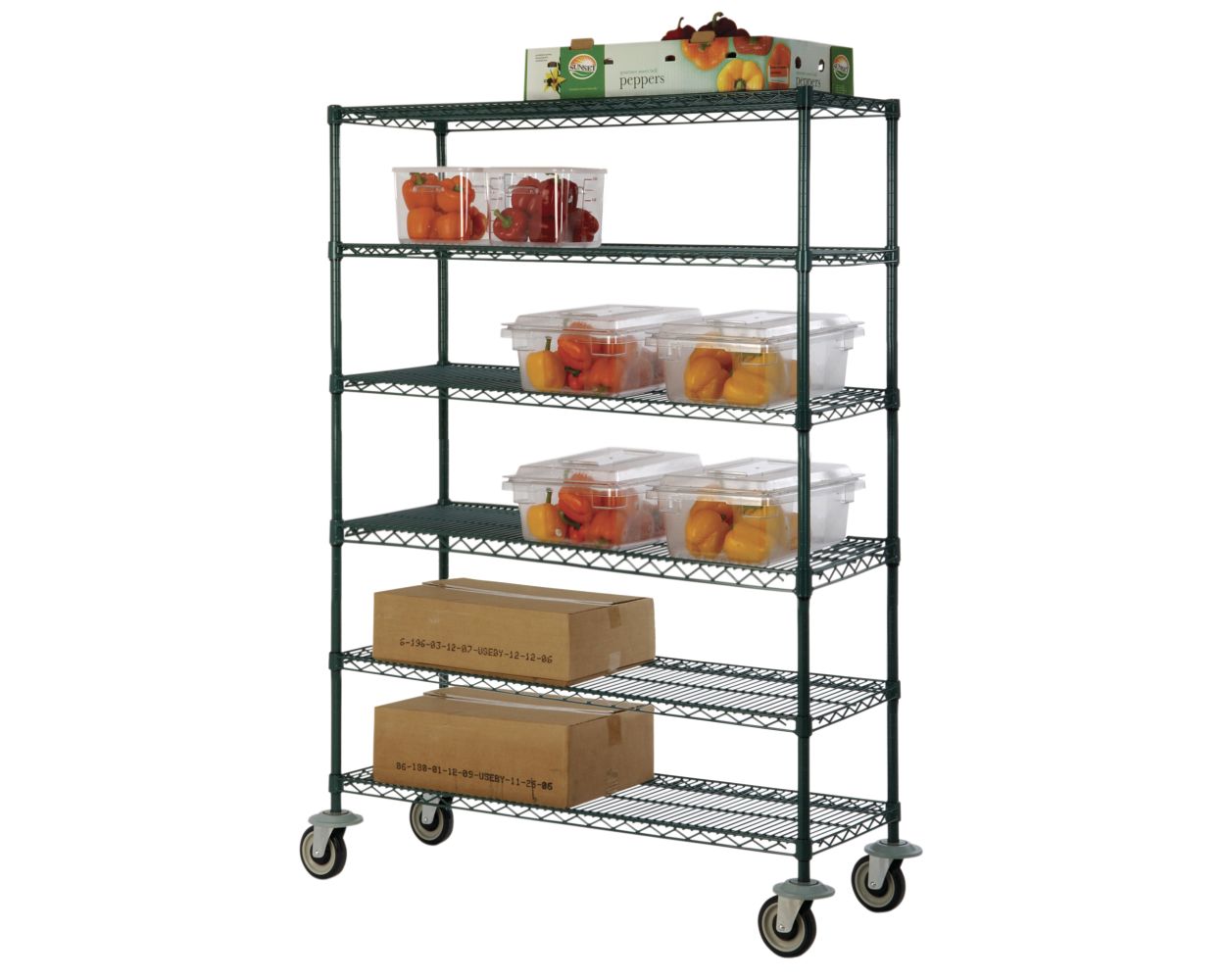 6 Tier Freezer Wire Shelf Truck by Omega Products Corporation