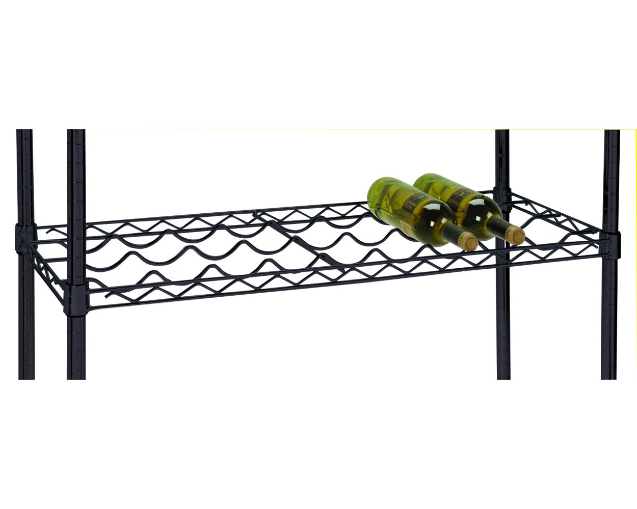 24" Deep x 48" Wide Individual Gray Double Wine Shelf by Omega Products