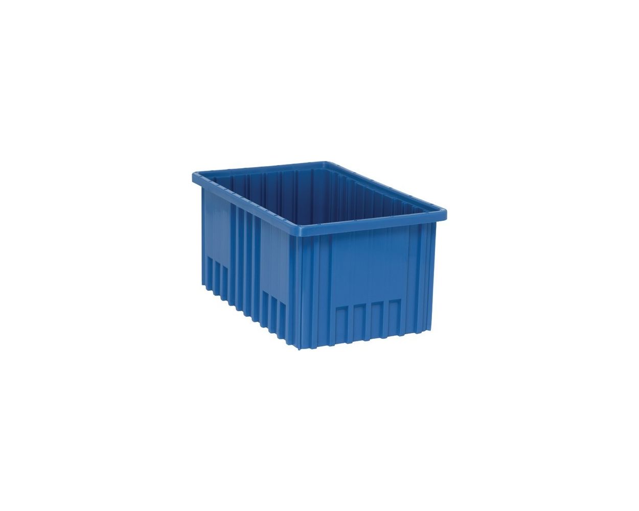 Plastic Dividable Grid Container 22-1/2"L x 17-1/2"W x 6"H Lot of 3 Blue 